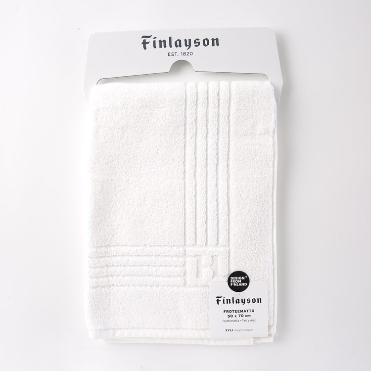 芬兰原产Finlayson棉质柔软舒适小地毯门厅垫脚垫米白【垫脚垫】-喜地触屏版